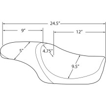 Predator Solo Seat — 12" driver length, 9-1/2" driver width, 24-1/2" overall length