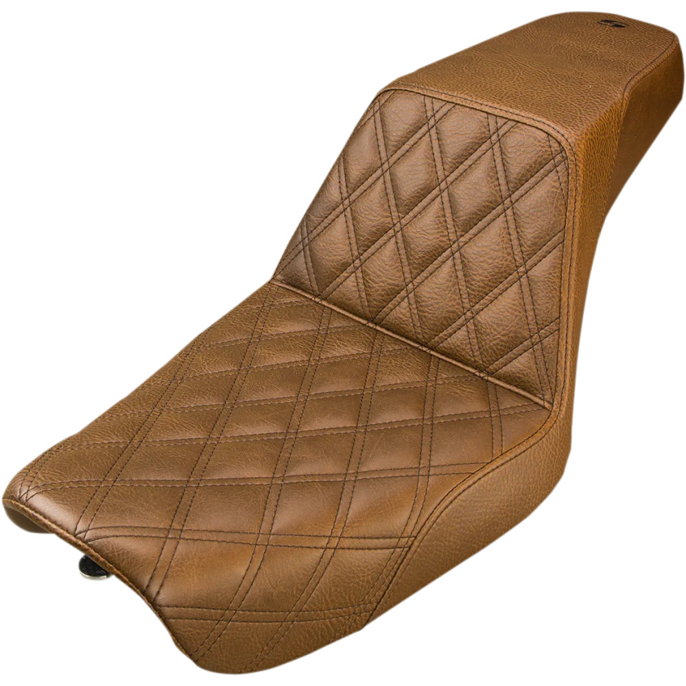 Step-Up Seat — Brown, 68 cm overall length, 32 cm driver length, 28 cm driver width
