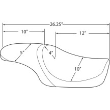 Predator Seat — Black, 66.5 cm (26-1/4")