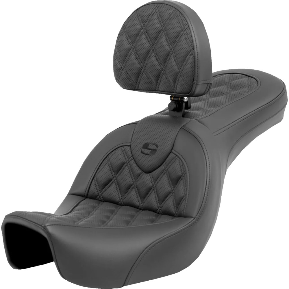 Roadsofa™ Lattice Stitch Seat — Driver 12.5 in L × 14 in W, Black