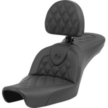 Roadsofa™ Lattice Stitch Seat — Black, 35.5 cm driver length, 32 cm driver width