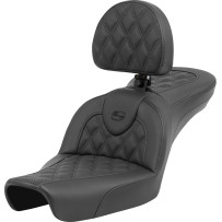 Roadsofa™ Lattice Stitch Seat — Black, 35.5 cm driver length, 32 cm driver width