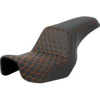 Honeycomb Step-Up Seat — 73.5 cm (29") length, Black with orange stitching