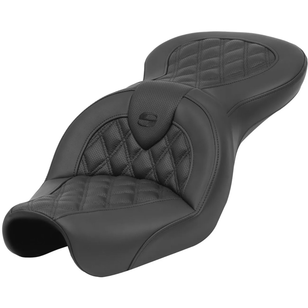 Roadsofa™ Lattice Stitch Seat — 70 cm overall, 34.5 cm driver width, Black