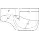Asiento Predator — 68,5 cm total, 28 cm ancho, Negro