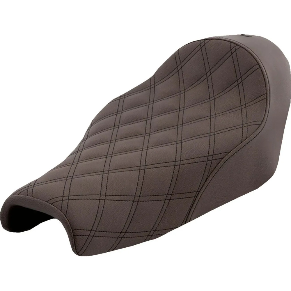 Renegade Lattice Stitch Solo Seat — 43 cm (17") length, 28.5 cm (11-1/4") width, Brown