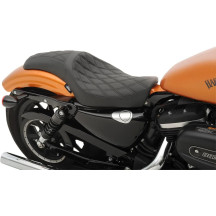 Asiento Predator — Negro, 68,5 cm longitud total, compatible con la mayoría de sissy bars H-D