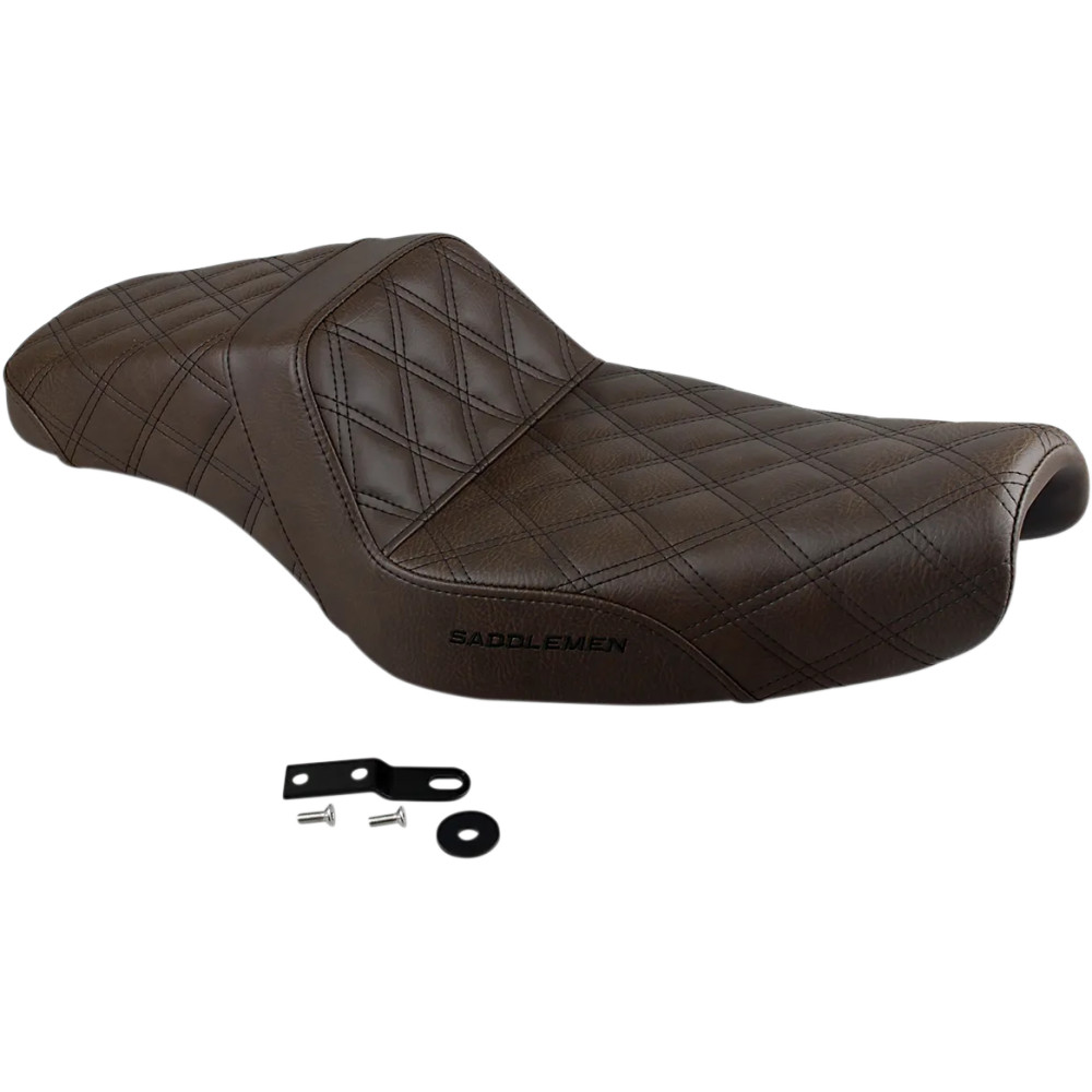 Asiento Step-Up — 2 plazas, 73 cm longitud total, marrón
