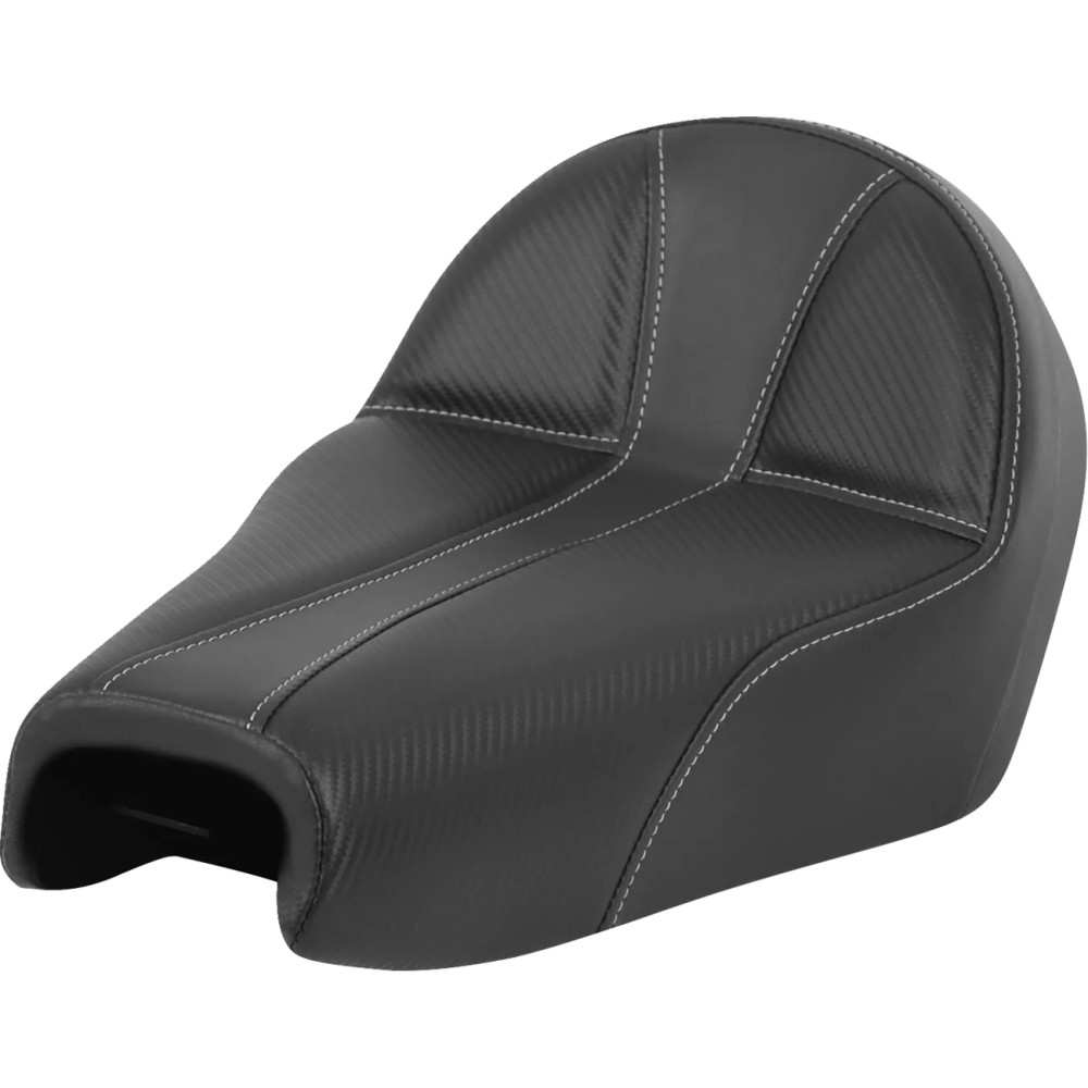 Dominator Solo Seat — 34.5 cm length, 27.5 cm width, fits 17 L tank, Black