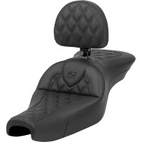 Roadsofa™ Standard Reach Seat — 71 cm overall, 33 cm driver length, 30.5 cm driver width, Fits 12.5 L tank, Black