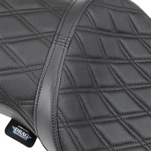 2-Up Double Bucket Vinyl Seat — 26-1/2 in overall, 10-1/2 in rear, Black