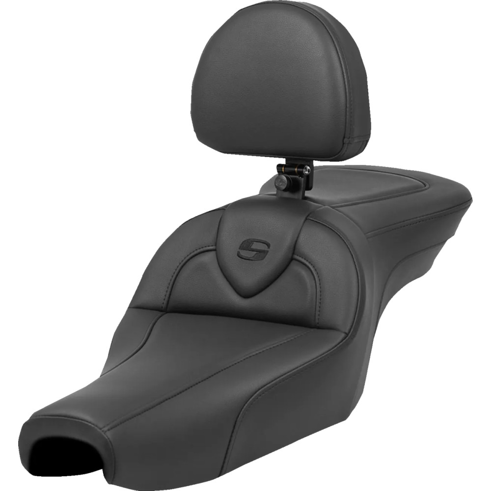 Roadsofa™ Standard Reach Seat — 13" driver length, 12" driver width, fits 12.5 L tank, Black