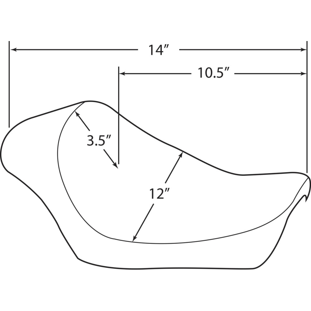 Café-Style Solo Seat — 20-1/4" length, fits 2.1/3.3/4.5 gal tanks, Black