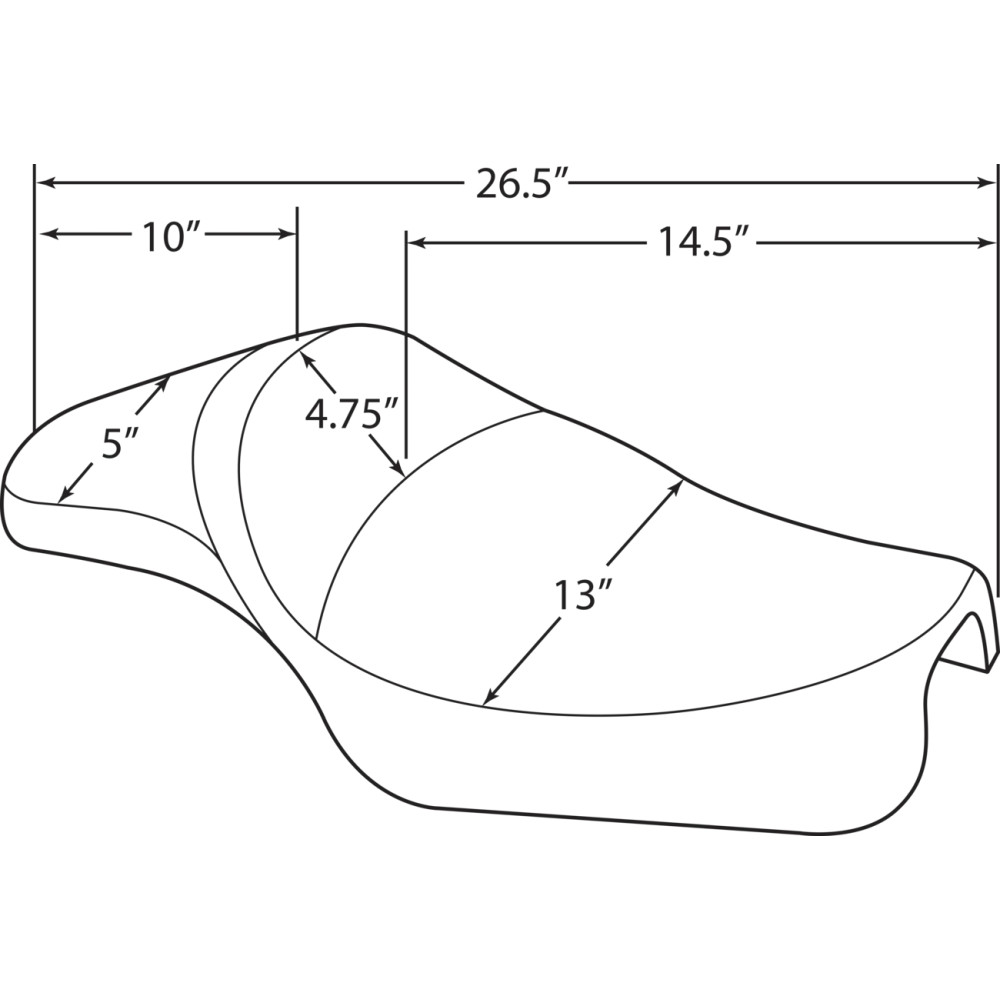 Extended Reach Predator Solo Seat — Overall length 67.5 cm (26-1/2 in), Driver length 37 cm (14-1/2 in)