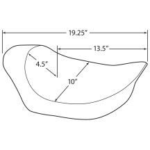 Backrest Compatible Solo Seat — 53.5 cm (21 in), 43 cm (17 in), 28 cm (11 in), Black