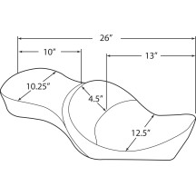 Asiento 2-Up de doble cubeta de perfil bajo de vinilo — Negro, compatible con depósitos de 9.55/12.5/17 L