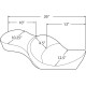 Asiento 2-Up de doble cubeta de perfil bajo de vinilo — Negro, compatible con depósitos de 9.55/12.5/17 L