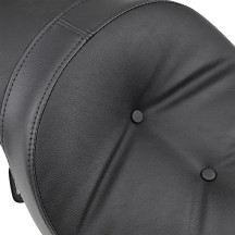Low-Profile Double Bucket 2-Up Vinyl Seat — 66 cm (26 in), fits 2.1, 3.3, 4.5 US gal tanks, Black