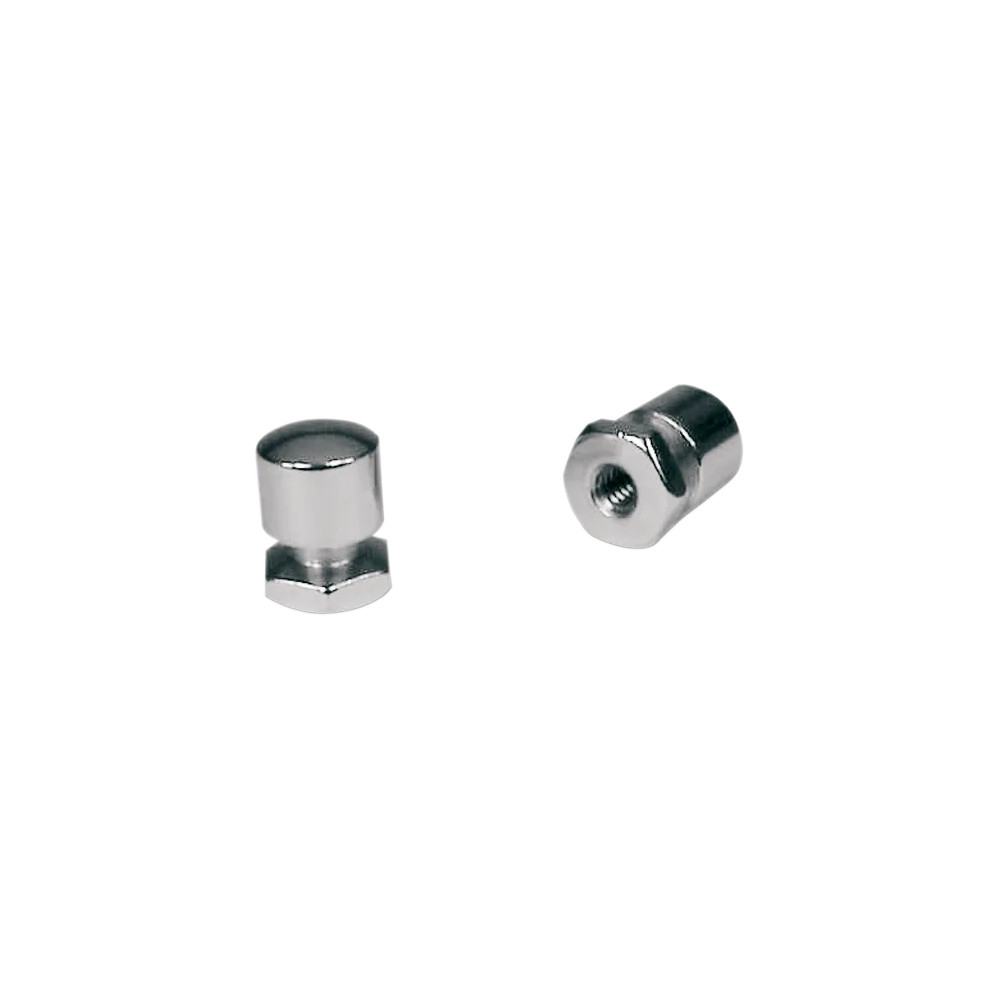 Chrome Seat Bolts and Mounting Nuts — 1/4-20