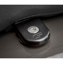 Security Seat Screw — 1/4-20, stainless steel, black