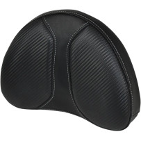 Almohadilla semicircular para sissy bar — 10" ancho, 8" alto, 2" grosor, Negro