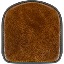 Gravestone Sissy Bar Pad — 16.5 cm (6-1/2") wide, 38 mm (1-1/2") thick, Black/Brown
