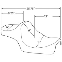 Predator III Seat — 65.5 cm (25-3/4") overall length, Black