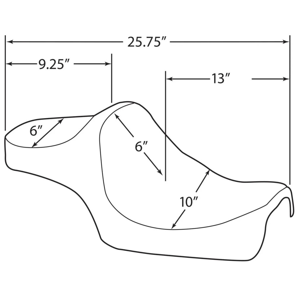Predator III Seat — 65.5 cm (25-3/4") overall length, Black