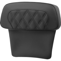 Chopped Tour Pak Backrest Pads — Black, Lattice Stitched, Perforated