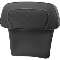 Chopped Tour Pak Backrest Pads — Black, carbon fiber