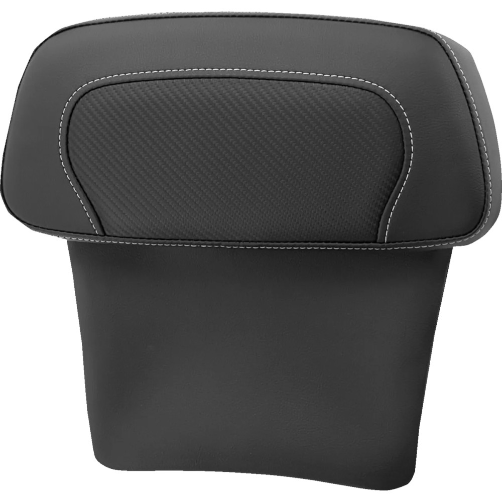 Chopped Tour Pak Backrest Pads — Black, carbon fiber