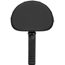 Mini Contoured Backrest — Fits Sportster Solo with internal backrest hardware, Black