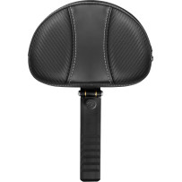 Mini Contoured Backrest — Black, fits Sportster Solo