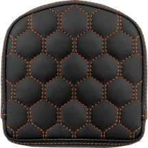 RoadSofa™ Sissy Bar Pad — 6-1/2" W, 6-1/2" H, Black/Orange