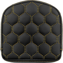 RoadSofa™ Sissy Bar Pad — 6-1/2" W x 6-1/2" H, Black, Gold