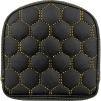 RoadSofa™ Sissy Bar Pad — 6-1/2" W x 6-1/2" H, Black, Gold