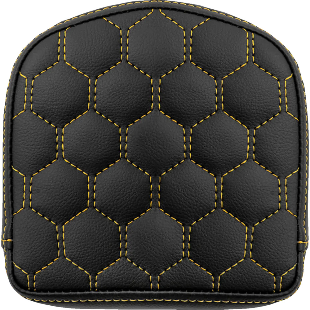 RoadSofa™ Sissy Bar Pad — 6-1/2" W x 6-1/2" H, Black, Gold