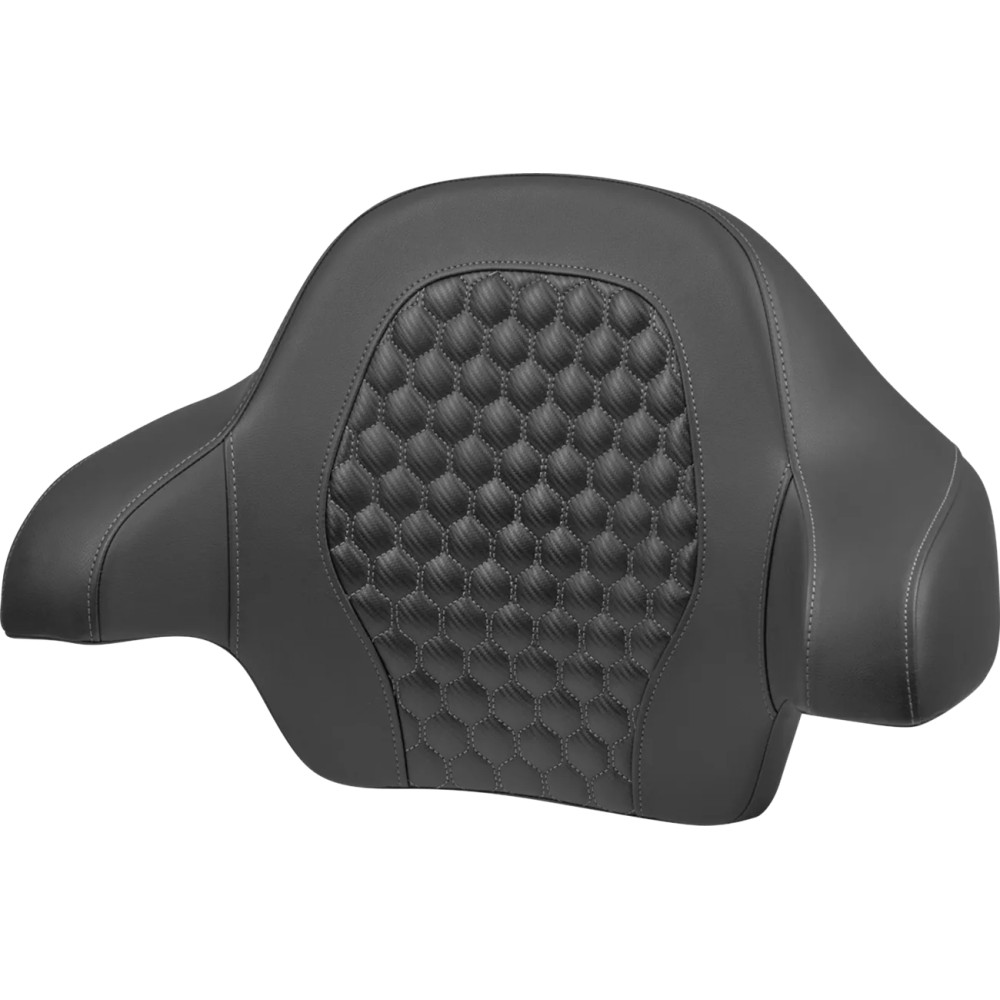 Honeycomb Tour Pack Backrest Pad — Black, fits H-D Touring with King Tour Packs