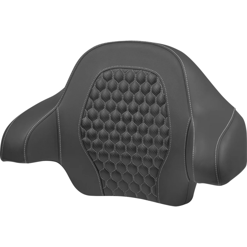 Honeycomb Tour Pack Backrest Pad — Fits H-D Touring with King Tour Packs, Black