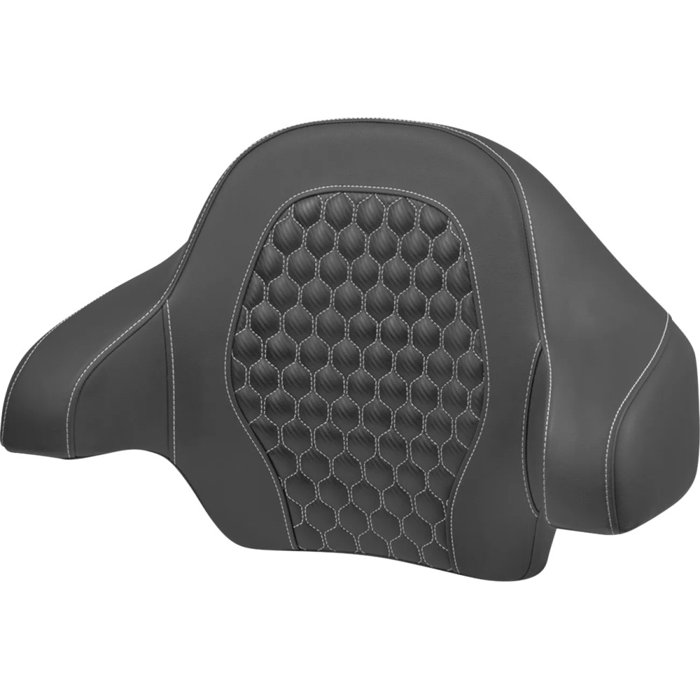 Honeycomb Tour Pack Backrest Pad — Fits H-D Touring with King Tour Packs, Black