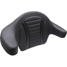 Deluxe Touring Extended Passenger Arm Backrest — extends arms 2 in, fits King Tour-Pak, Black