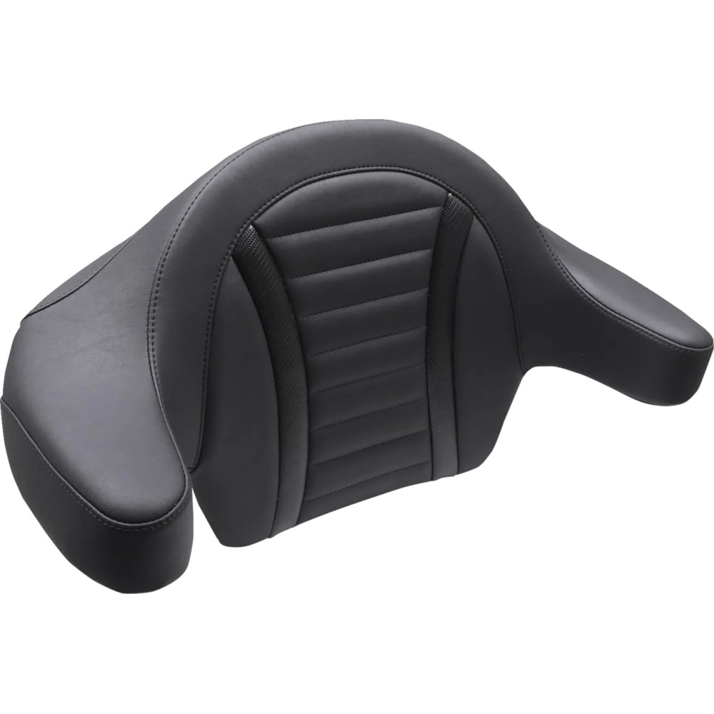 Deluxe Touring Extended Passenger Arm Backrest — extends arms 2 in, fits King Tour-Pak, Black