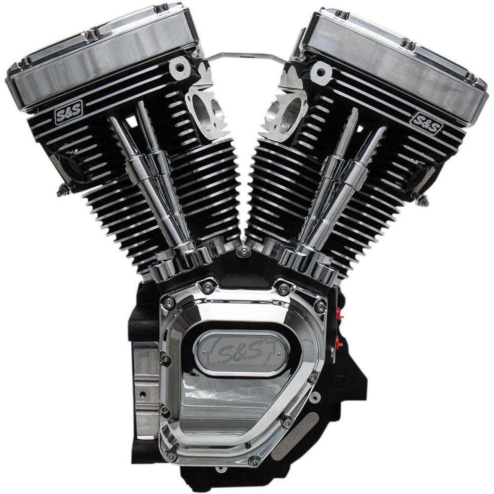 T111 Long Block Engine — 111 cu in, 4.125" bore, 4.125" stroke, 9.8:1, Chrome