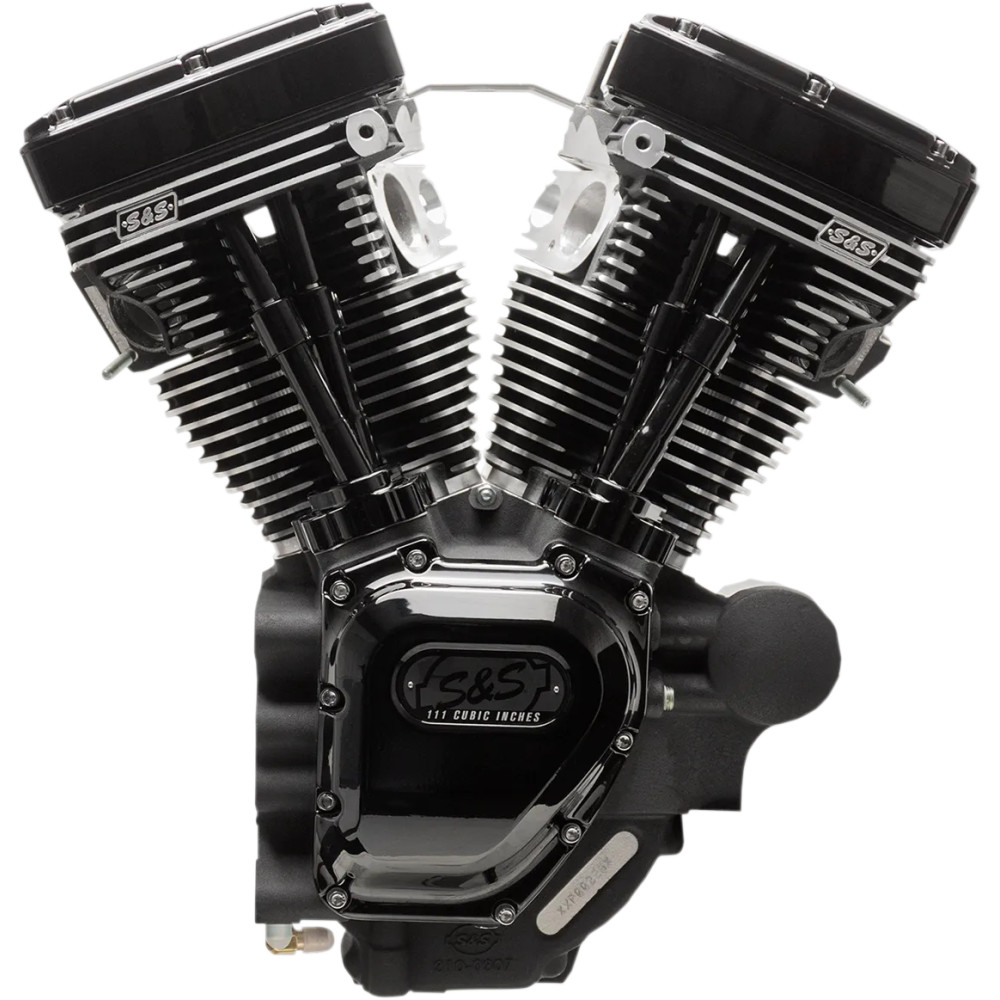 T111 Long Block Engine — 111 cu in, 4.125 in bore, 4.125 in stroke, 9.8:1, Black