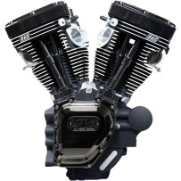 T143 Long Block Engine — 143 cu in, bore 4.425", stroke 4.625", Black