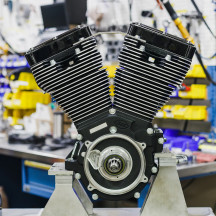 V124 Long Block Engine — 124", 4-1/8" bore, 4-5/8" stroke, 10.8:1, Black