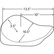 Bobber Solo Seat — 13.5" overall, 10" driver, 10.5" width
