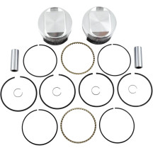 High-Performance Piston Kit — 3.4955 in piston diameter, 10.5:1 compression, 1200 cc displacement