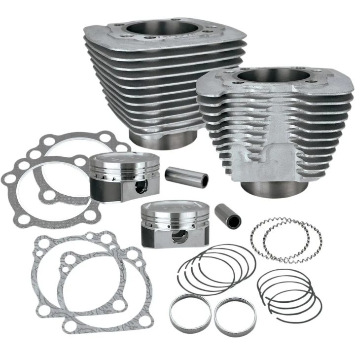 Kit de conversión 1200 cc para XL883 — 3.500 in de diámetro, relación de compresión 9,4:1, requiere culatas 883, plata