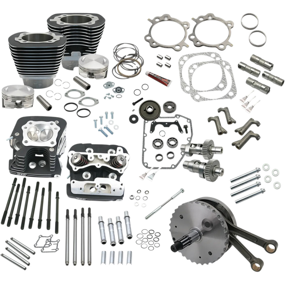 124" Hot Set Up® Engine Performance Kit — 4.625" stroke, 4.125" bore, Wrinkle Black